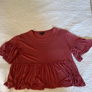 Maroon top